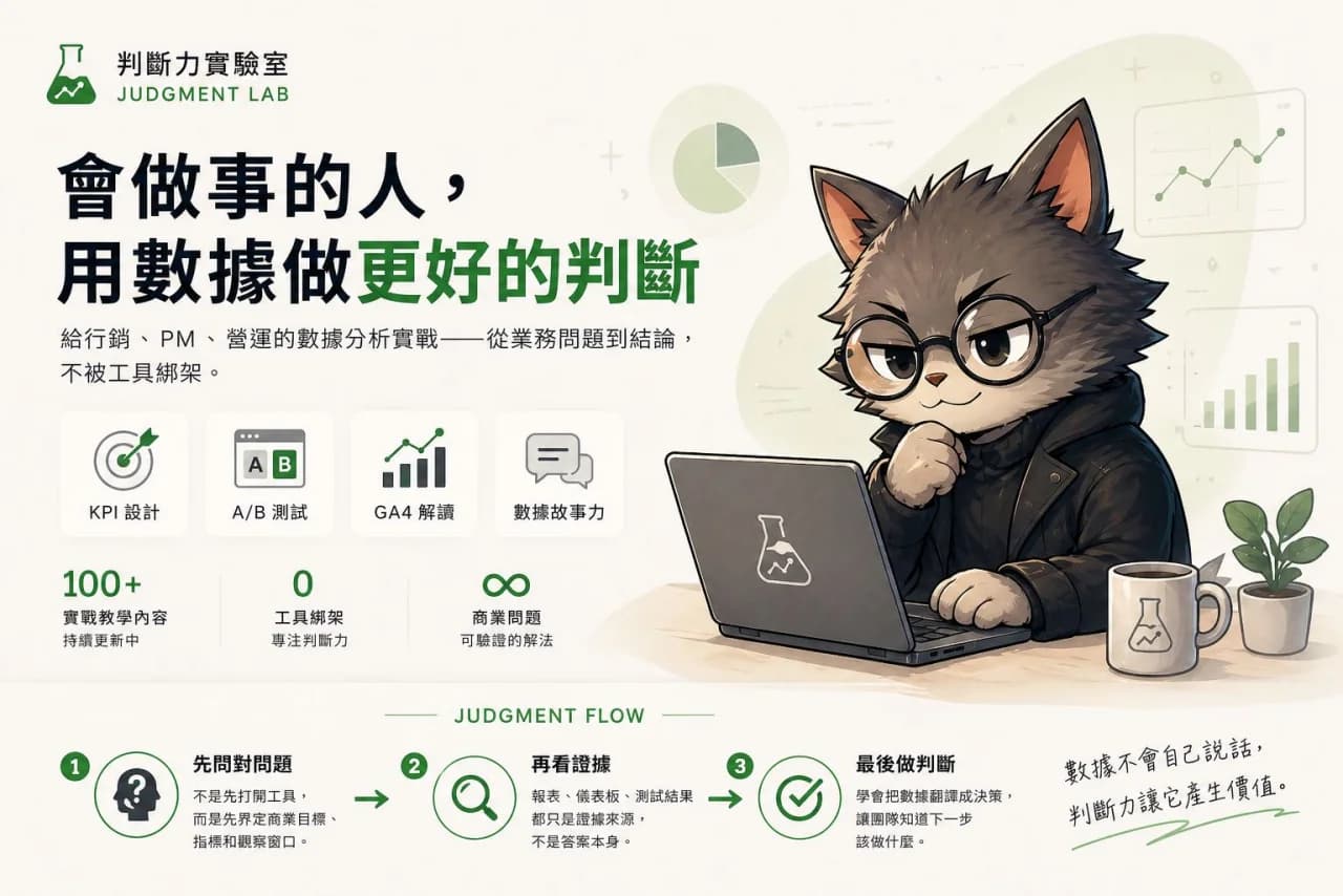 判斷力實驗室 — 給行銷、PM、營運的數據判斷力訓練